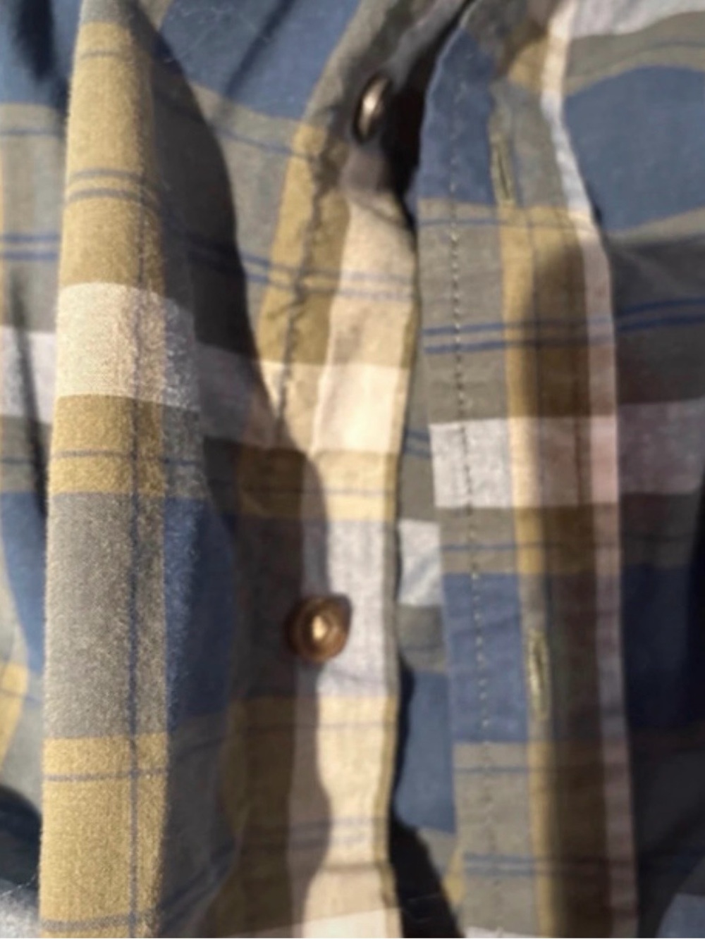Levi's Plaid Button-Down Shirt in Blue, Olive & Cream